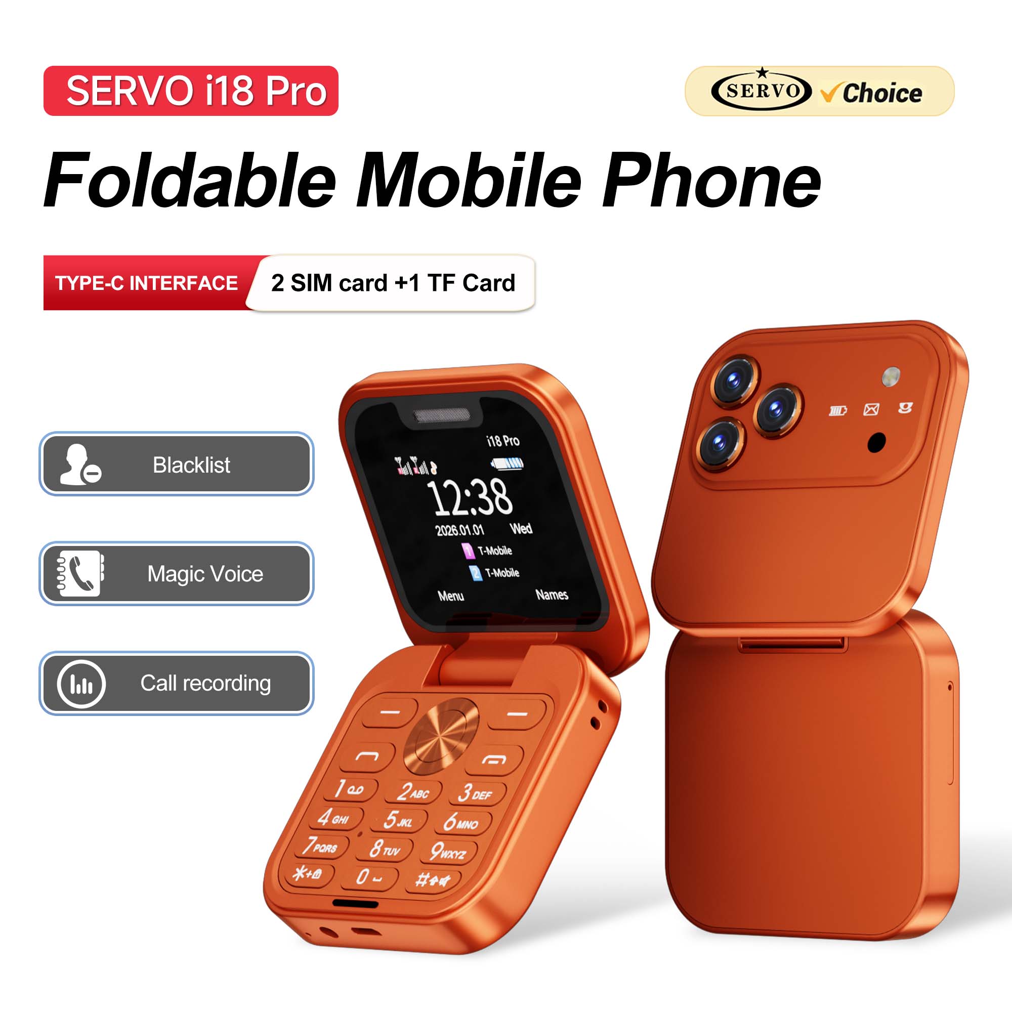 Servo Pan Tilt - SERVO I18 PRO Opvouwbare Mobiele Telefoon